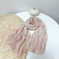 Korean Style Solid Color Lambswool Scarf for Women, Long Winter Warm Shawl and Neck Warmer