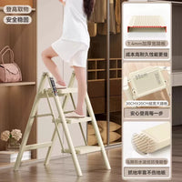 Foldable Telescopic A-Frame Ladder, Heavy-Duty Multi-Functional Step Stool for Home Use