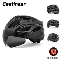 Magnetic Goggle Cycling Helmet with Taillight for Road and Mountain Bikes