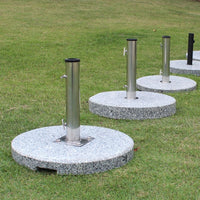 Marble Base Weighted Umbrella Stand, Beach and Outdoor Umbrella Base, Center Pole Mount Accessory