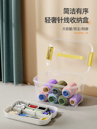 Multi-layer Sewing Kit Storage Box with Dividers for Thread, Buttons, and Craft Supplies