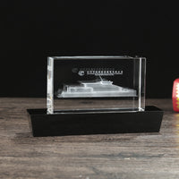 3D Laser Engraved Crystal Souvenir Models - Car, Architecture, Landscape
