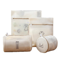 Embroidered Double-Layer Laundry Bags for Delicates and Garments, Machine Wash Mesh Bags