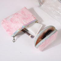 3-Piece Embroidered Waterproof Travel Cosmetic Bag Set