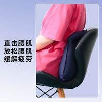 Inflatable Lumbar Support Pillow Travel Set with U-shaped Neck Pillow and Footrest