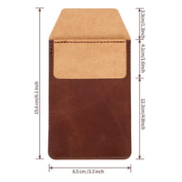 PU Leather Pen Pouch Business Style Multi-Pen Holder for Pens and Stationery