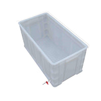 Narrow Turtle Tank with Drainage, Thickened Plastic Aquarium for Home Breeding