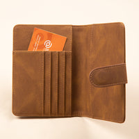 RFID Blocking Passport Holder Wallet with Multiple Card Slots and Ticket Pouch