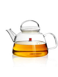 Yiwuyao Large Capacity Heat-Resistant Glass Teapot with Umbrella Filter for Gas Stovetop