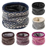 Fleece Lined Knitted Neck Warmer for Winter, Unisex Thermal Scarf