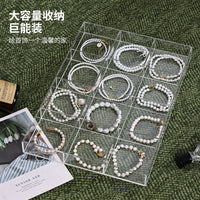 Clear Plastic Jewelry Organizer Tray with Dividers for Earrings, Necklaces, Bracelets