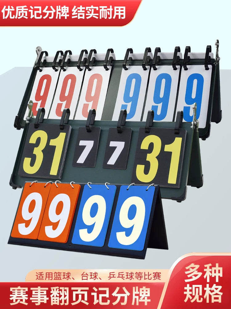 Multi-Sport Flip Scoreboard for Table Tennis, Basketball, and Football