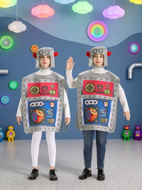 Halloween Robot Cosplay Costume for Kids and Adults - AI Themed Performance Outfit