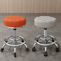 Adjustable Swivel Salon Stool with Wheels for Beauty, Hair, and Makeup