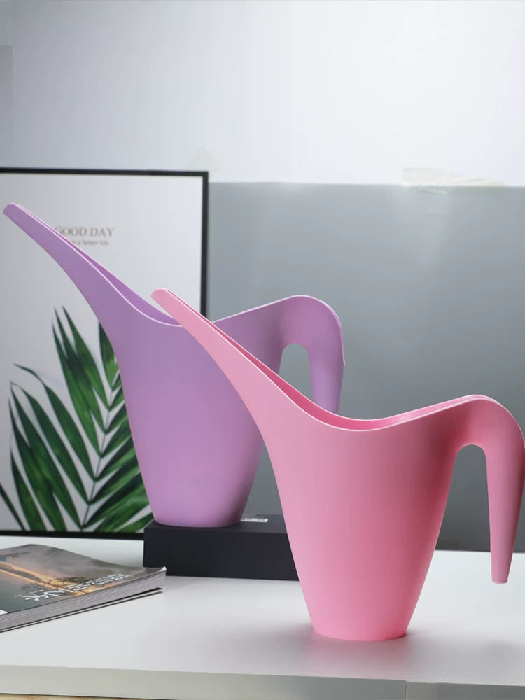 Long Spout Watering Can for Indoor & Outdoor Plants, 1.8L Plastic Garden Watering Pot