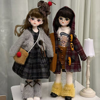 BJD Doll Lolita Dress Set for 30cm Dolls - Purple Starry Sky Outfit