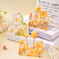 Ins Creative Oil Painting Artistic Flower Series 3D Greeting Card for Valentine's Day, Birthday, Teacher's Day Gift