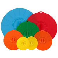 Reusable Silicone Food Covers Set - Vacuum Seal Lids for Bowls & Containers