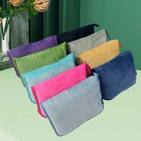 Travel Flannel Blanket with Pillow Bag, 2-in-1 Foldable Car and Airplane Throw