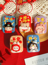 Wool Felt Punch DIY Kit for Cartoon Keychain Charms and Amulets