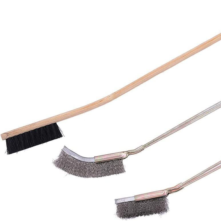 Bird Cage Cleaning Brush Set with Long Stainless Steel Handle for Pet Birds