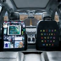 Car Seat Back Organizer with Trash Bag and Storage Pockets