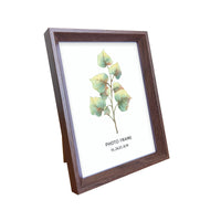 MDF Wood Photo Frame Walnut Finish for Tabletop or Wall Mounting
