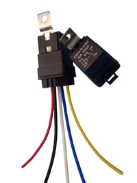 Automotive Waterproof Relay 12V/24V 40A/80A for Headlights, AC, Fan, Horn with Wired Socket