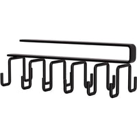 Under Cabinet Iron Storage Rack with 6 or 12 Hooks for Kitchen and Wardrobe Organization