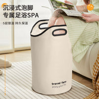 Foldable Foot Spa Bucket for Home and Travel, Portable Insulated Deep Foot Bath for Soaking Ankles and Calves