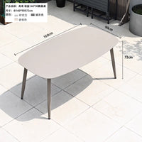 Outdoor Patio Dining Table Weather-Resistant Wood Plastic Composite