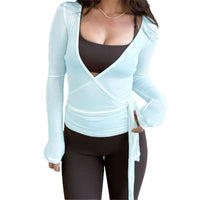 Women's Long Sleeve Knitted Sport Top