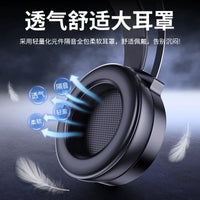 Wired Gaming Headset with Microphone for PC, Laptop, and Mobile - Over-Ear with Colorful LED Lights