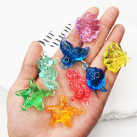 DIY Resin Ocean Shell Snail Charms for Crafts, Jewelry, Phone Cases, and Storage Boxes