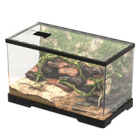 Acrylic Reptile Terrarium with Lid for Lizards, Geckos, Frogs, Snakes, and Hermit Crabs