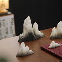 Zen Mountain Landscape Ceramic Ornament for Micro-Landscape Decor