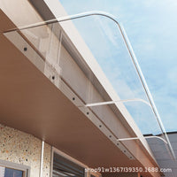 Invisible Polycarbonate Window Awning for Outdoor Rain Protection