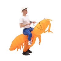 Halloween Inflatable Shrimp Costume Funny Animal Cosplay for Parties