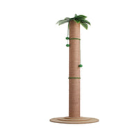 Sisal Cat Scratching Post with Integrated Round Base - Large Vertical Cat Scratcher Toy