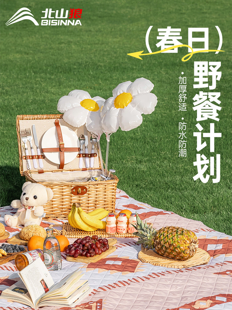 Acrylic Foldable Waterproof Outdoor Picnic Blanket Mat for Camping and Beach