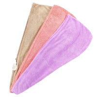 Coral Fleece Hair Drying Towel Wrap with Strong Absorbency for Long Hair