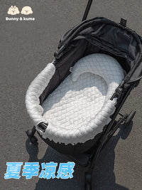 Pet Stroller Cooling Mat Set with Magnetic Anti-Scratch Edge Pad and Ice Silk Liner