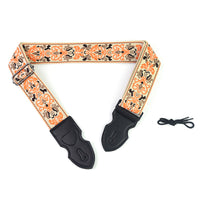 Embroidered Guitar Strap for Acoustic Electric Guitar and Bass, Adjustable Thickened Shoulder Strap