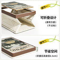 Foldable Storage Box with Lid and Handles for Camping, Car Trunk and Outdoor Organization