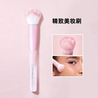 Cat Paw Makeup Brush Set - Soft Fiber Portable Powder & Blush Brushes for Face and Nails