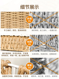Handwoven Rattan Storage Basket with Liner for Desktop, Keys, Cosmetics, and Snacks