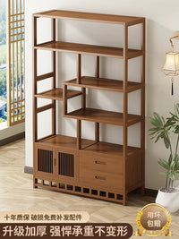 New Chinese Style Display Cabinet Tea Room Shelf Multi-Treasure Curio Rack Living Room Decor