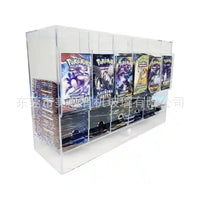 Acrylic Trading Card Organizer Box with 3 or 6 Slots, Open or Lidded