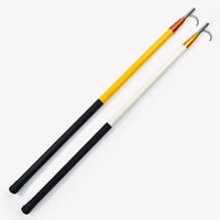 Telescopic Fiberglass Pool Rescue Hook with Stainless Steel Grabber for Lifeguard Equipment
