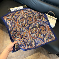 2026 Spring Fashion Versatile Square Silk Scarf 70cm Decorative Neck Scarf Sun Protection Travel Shawl for Women